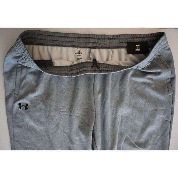 Under Armour 1373402-012 Men's Sz 5XL Pitch Gray Light Heather Fleece Sweatpants - Picture 3 of 7
